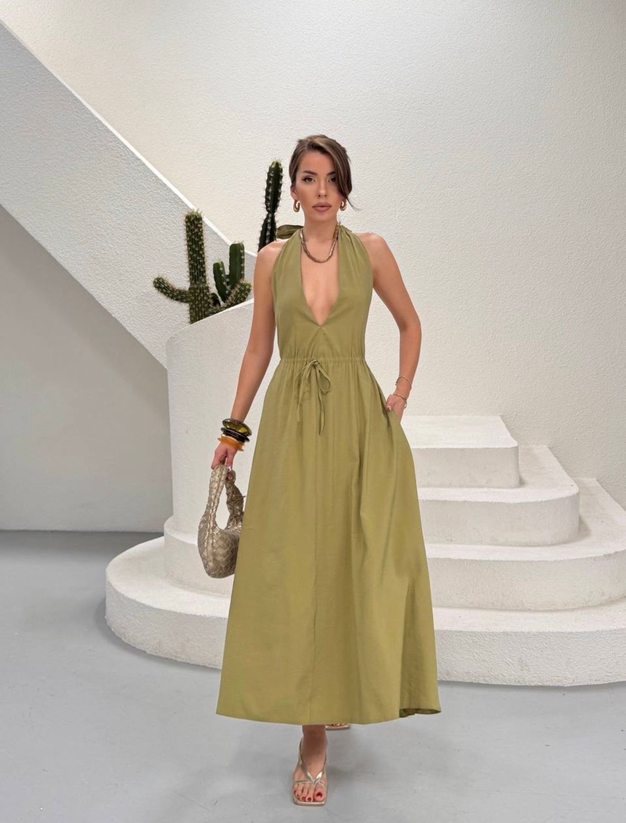 Palm Breeze maxi dress