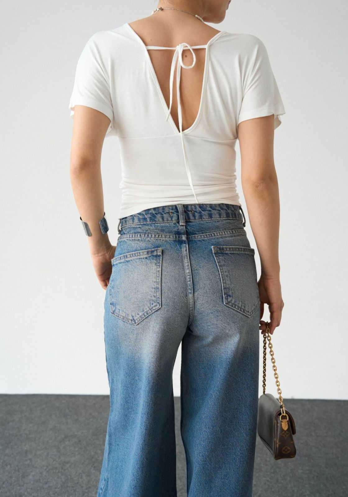 White Luma Drape Top