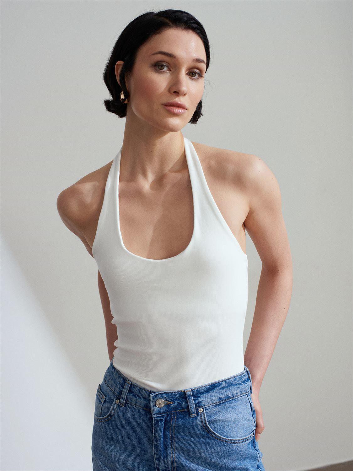 Halter ripped top