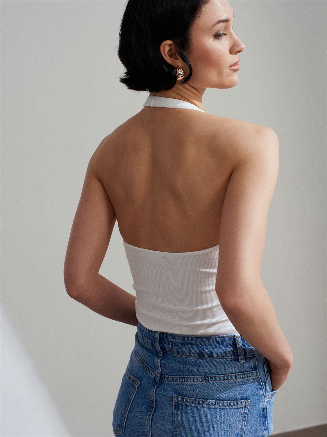 Halter ripped top