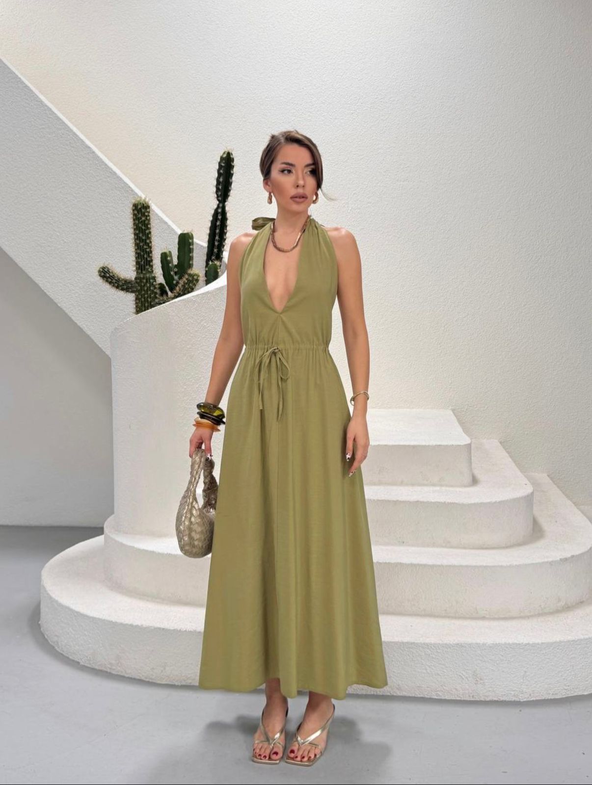 Palm Breeze maxi dress